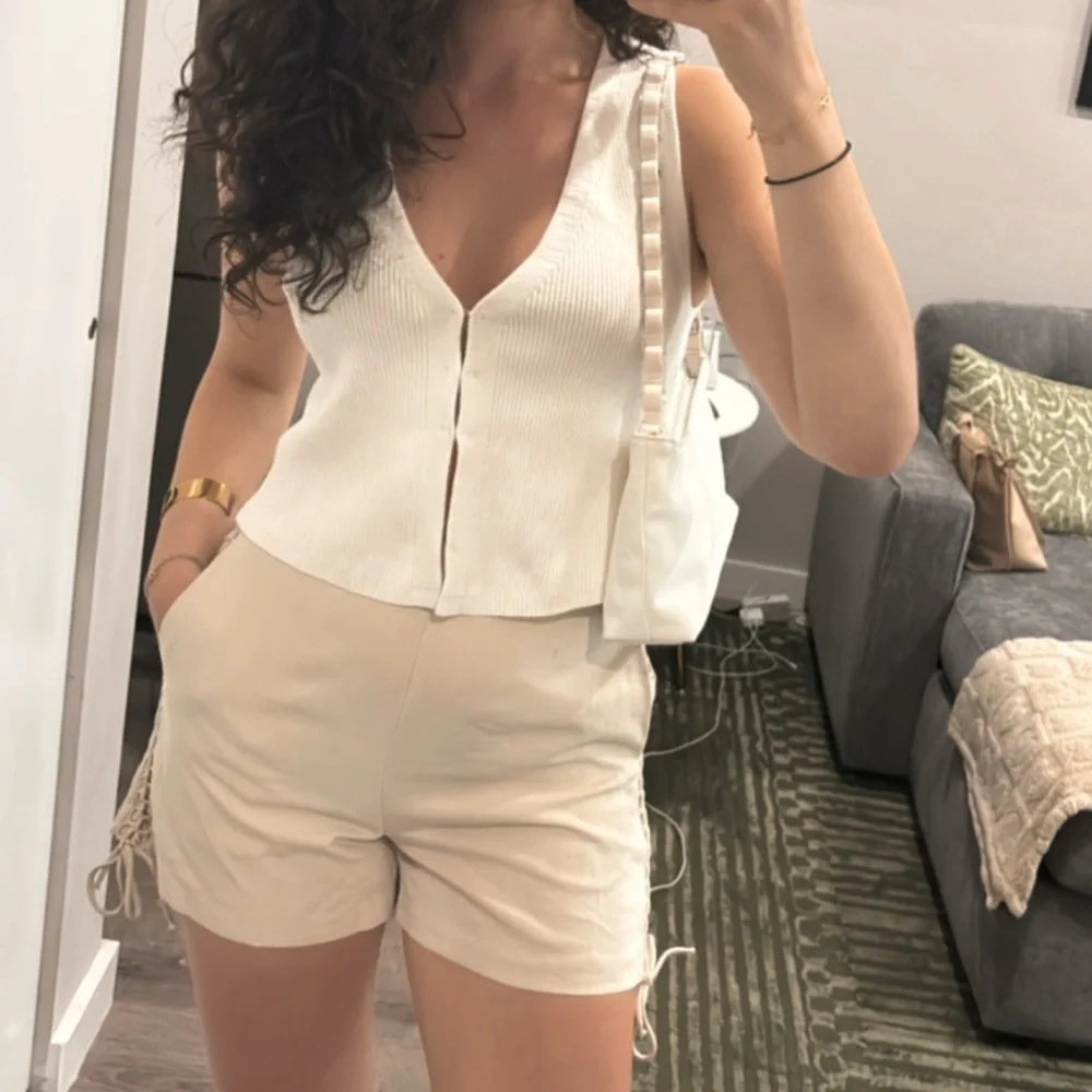 Salvatore Ferragamo Chain Vala Shoulder Bag Nylon in White